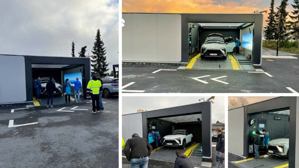 Nio bygger en första station för batteribyte i Norge