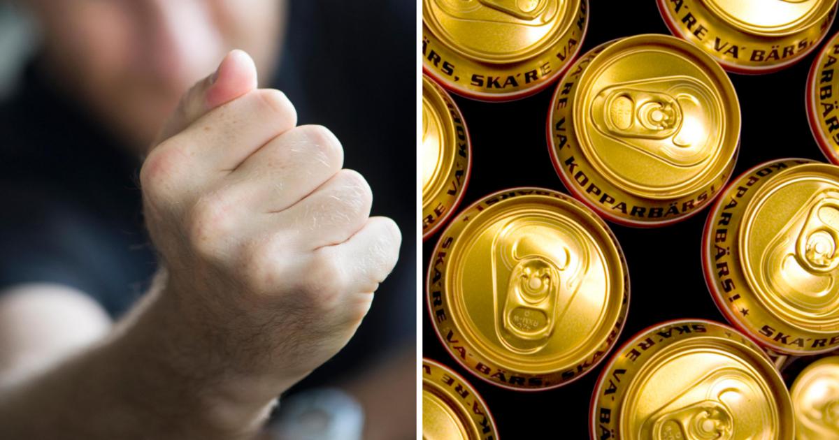 Svingade ölkasse mot huvudet i konflikt om bil