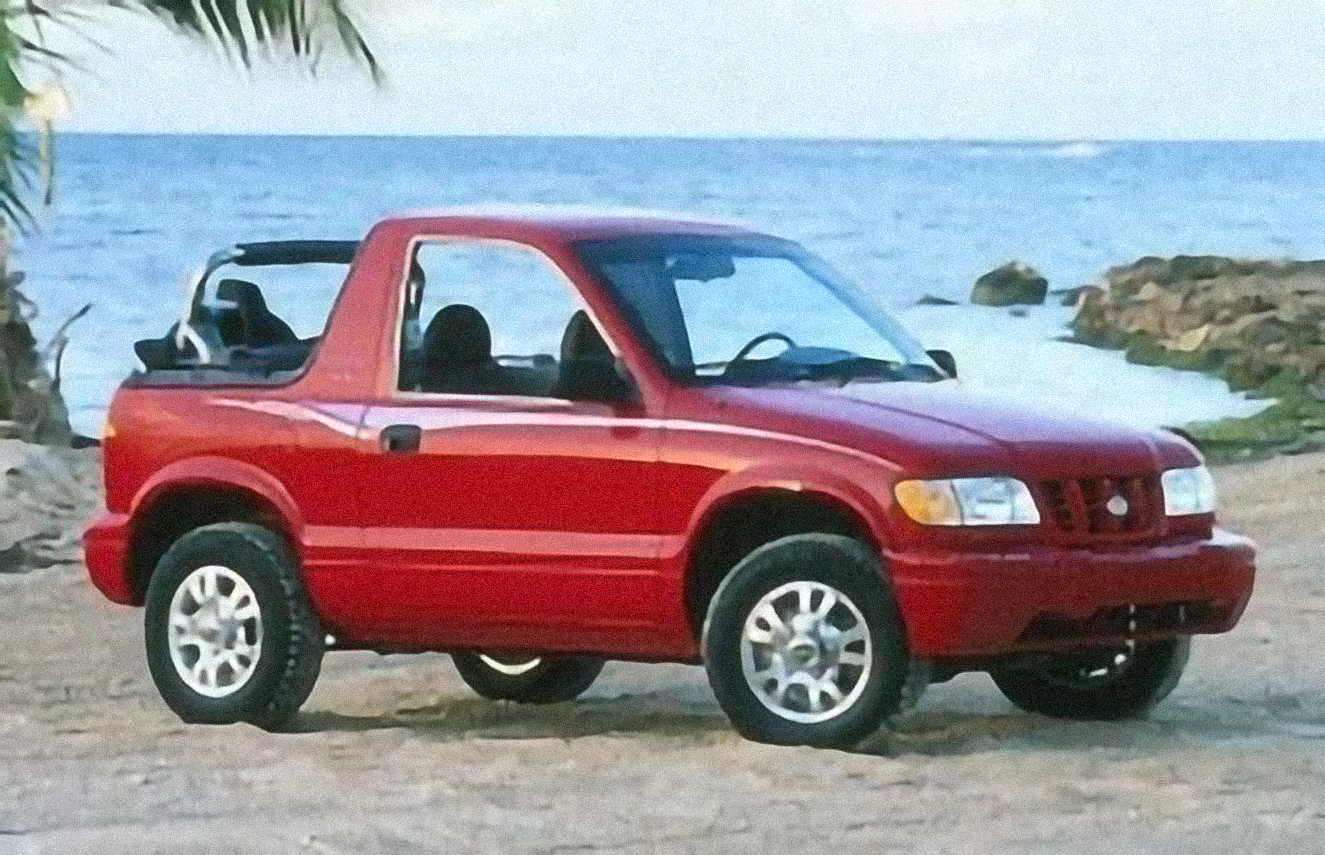 Kia Sportage Cabriolet – årsmodell 2000 i bild Bild på Kia Sportage Cabriolet – årsmodell 2000