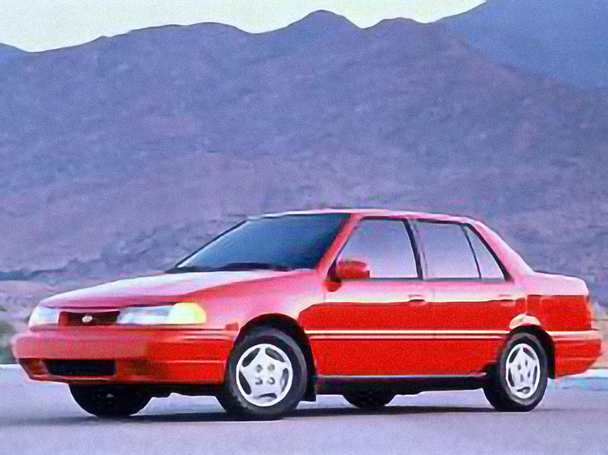 Hyundai Excel – årsmodell 1991 i bild Bild på Hyundai Excel – årsmodell 1991