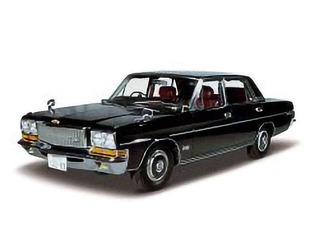 Nissan President – årsmodell 1973 i bild Bild på Nissan President – årsmodell 1973