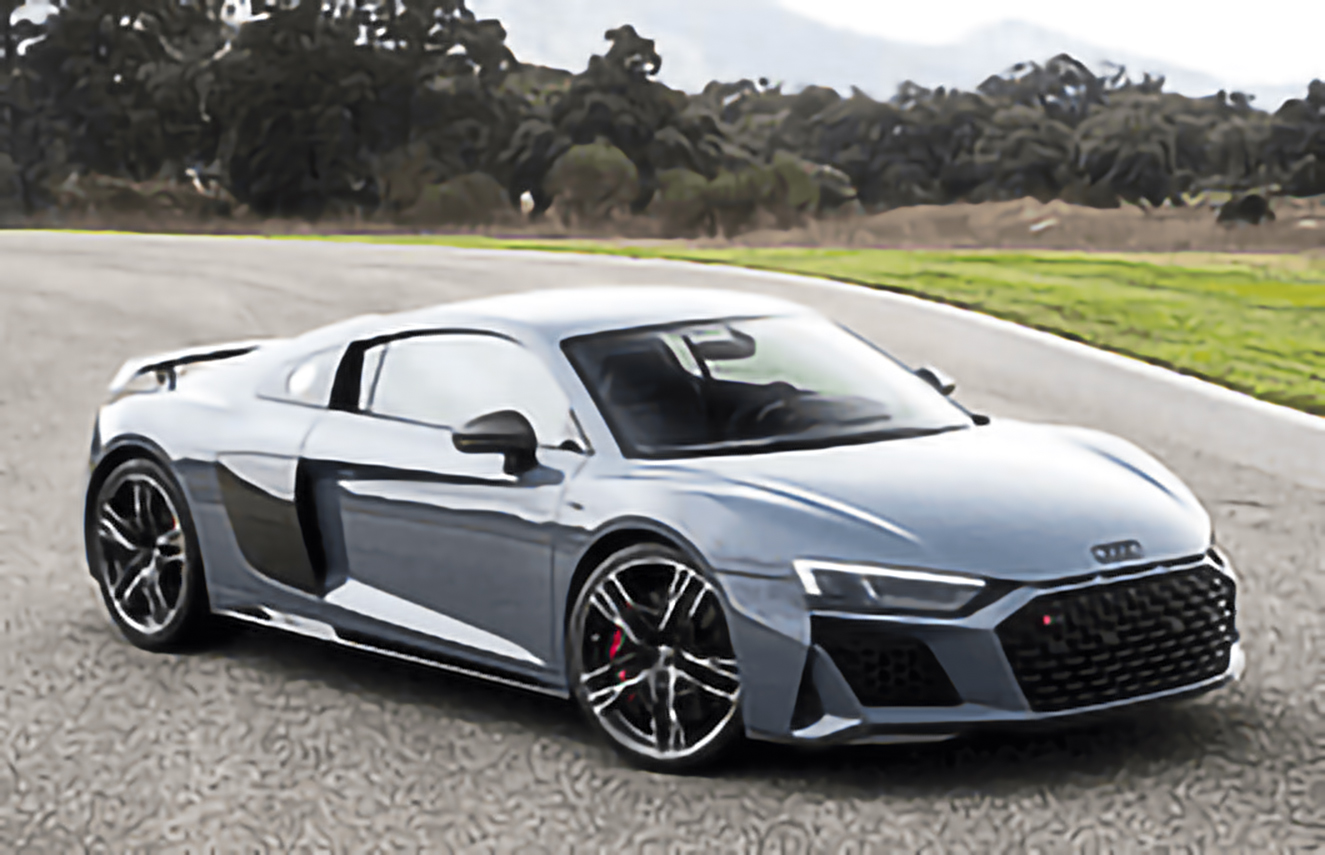 Audi R8 V8 quattro 2dr Coupe AWD (4.2L 8cyl 6M) – årsmodell 2021 i bild Bild på Audi R8 V8 quattro 2dr Coupe AWD (4.2L 8cyl 6M) – årsmodell 2021
