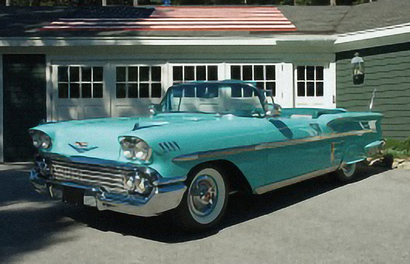 Chevrolet Impala – årsmodell 1958 i bild Bild på Chevrolet Impala – årsmodell 1958