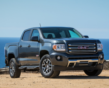 GMC Canyon SLT 4dr Crew Cab SB (2.5L 4cyl 6A) – årsmodell 2016 i bild Bild på GMC Canyon SLT 4dr Crew Cab SB (2.5L 4cyl 6A) – årsmodell 2016
