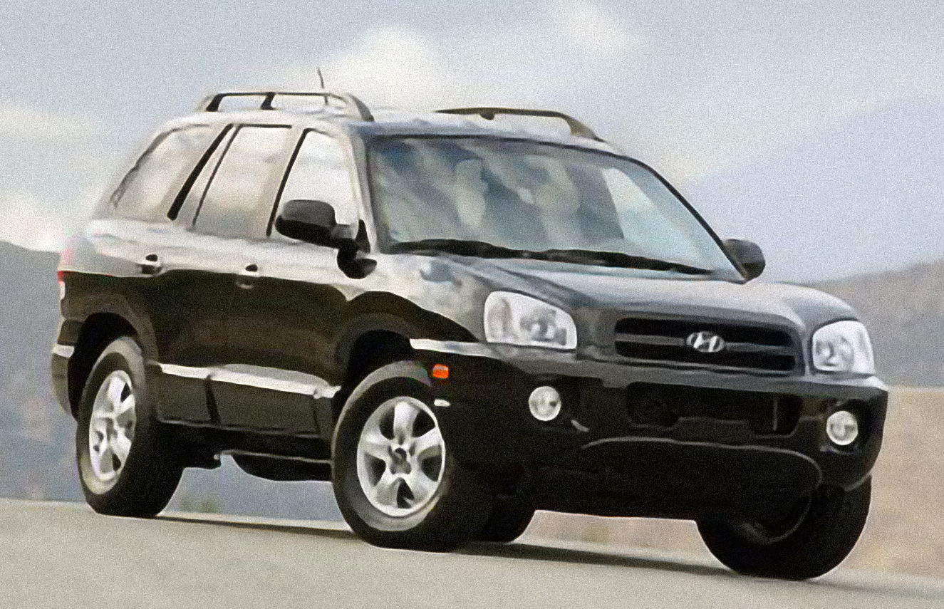Hyundai Santa Fe GLS 3.5 L 4WD – årsmodell 2004 i bild Bild på Hyundai Santa Fe GLS 3.5 L 4WD – årsmodell 2004