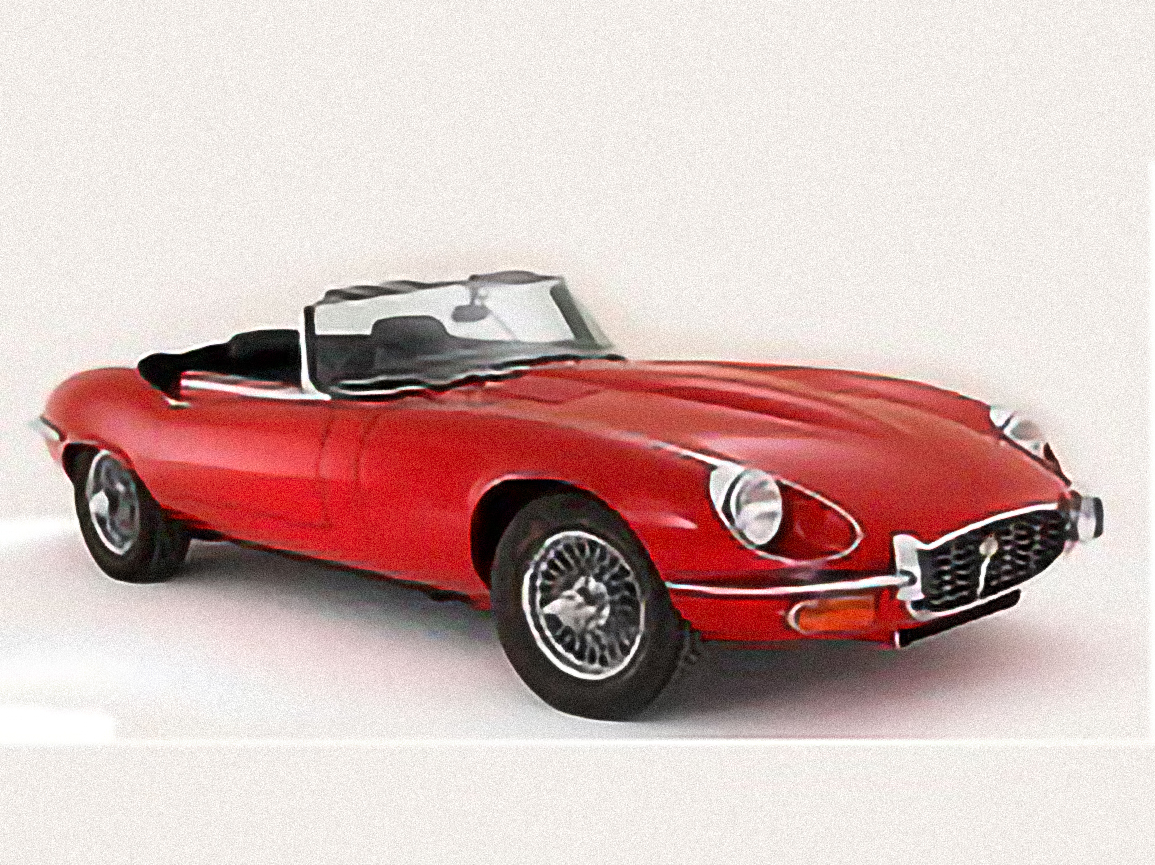 Jaguar E-Type XK-E – årsmodell 1970 i bild Bild på Jaguar E-Type XK-E – årsmodell 1970
