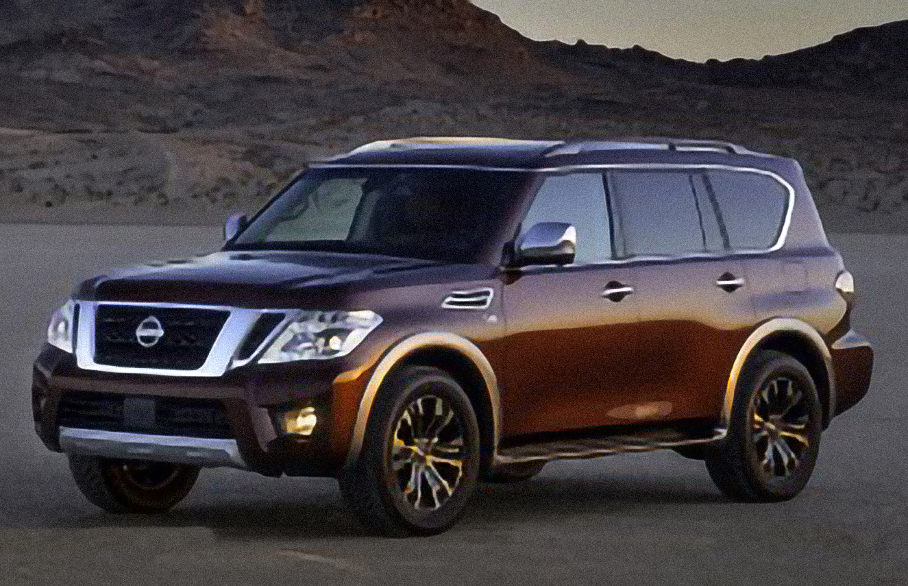 Nissan Armada SL 4dr SUV 4WD (5.6L 8cyl 5A) – årsmodell 2020 i bild Bild på Nissan Armada SL 4dr SUV 4WD (5.6L 8cyl 5A) – årsmodell 2020