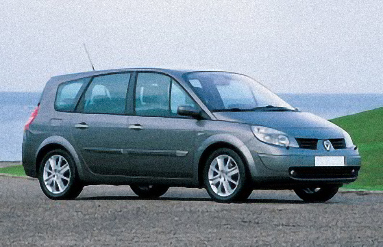 Renault Grand Scenic 1.6 Authentique – årsmodell 2004 i bild Bild på Renault Grand Scenic 1.6 Authentique – årsmodell 2004